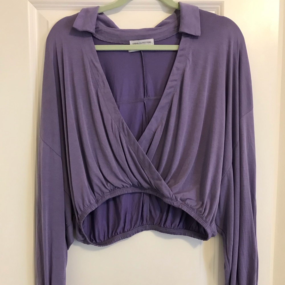 Purple cropped blouse